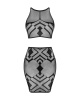 Эротичный полупрозрачный комплект Obsessive K101 top & skirt S/M/L, топ, юбка || 