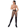 Колготки с открытым доступом, двойная плотность TIOPEN 012 black 3/4 (20/40 den) — Passion || 