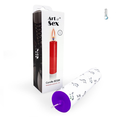 Фиолетовая свеча восковая Art of Sex size M 15 см низкотемпературная || 