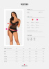 Полупрозрачный набор с украшениями Obsessive Ivannes top & thong L/XL, черный, топ и танга || 