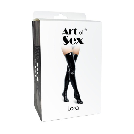 Сексуальные виниловые чулки Art of Sex - Lora, размер M, цвет красный || 
