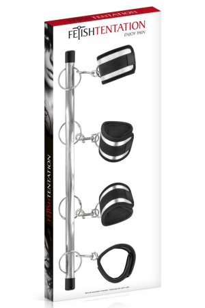 Фиксатор для рук и ног Fetish Tentation Submission bar with 4 cuffs || 