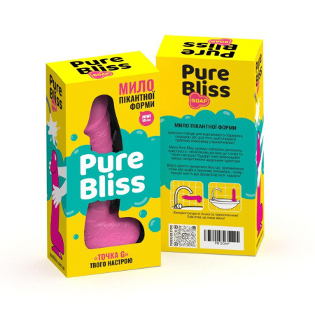 Крафтовое мыло-член с присоской Pure Bliss MINI Pink, натуральное || 
