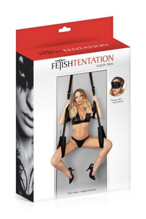 Секс-качели на дверь Fetish Tentation Door Straps с маской на глаза || 
