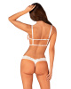 Эротический комплект Obsessive Heavenlly 2-pcs cupless set XL/2XL, открытая грудь, с доступом || 