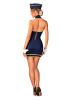 Эротический костюм стюардессы Obsessive Stewardess uniform M/L, blue, платье, пилотка, шарф, манжеты || 