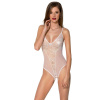 Боди с ажурным декором и открытым шагом Ursula Body white XXL/XXXL — Passion