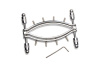 Зажим для половых губ Master Series Spread'Em Poker Vagina Clamp with Adjustable Pressure Screws || 