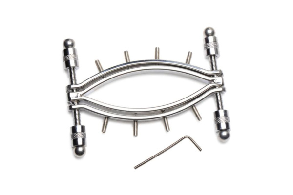Зажим для половых губ Master Series Spread'Em Poker Vagina Clamp with Adjustable Pressure Screws