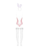Эротический костюм зайки Obsessive Bunny suit 4 pcs costume pink L/XL, розовый, топ с подвязками, тр || 