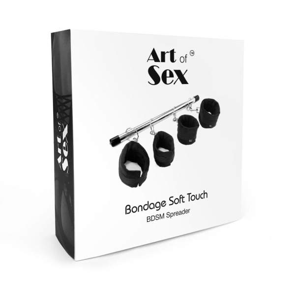 Колодка-распорка для рук и ног Art of Sex - Bondage  Soft Touch BDSM Spreader , цвет черный