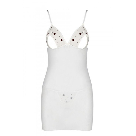 Сорочка с вырезами на груди + стринги LOVELIA CHEMISE white L/XL - Passion || 