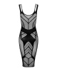 Полупрозрачное платье миди Obsessive D609 dress S/M/L, black || 