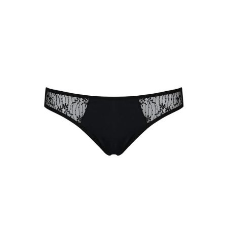 Трусики-слипы с кружевной сеточкой Dina Thong black S/M - Passion || 
