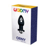 Анальная пробка Wooomy Orny со съемной вибропулей, 1 режим вибрации, диаметр 3,6 см, длина 8,4 см || 