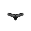 Кружевные трусики-танга с атласным бантиком Naja Thong black S/M - Passion || 
