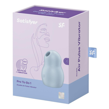 Вакуумный стимулятор с вибрацией Satisfyer Pro To Go 1 Blue || 
