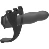 Страпон унисекс Doc Johnson Body Extensions – Be Aroused, вибрация, пульт управления, полая насадка || 