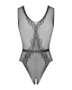 Сетчатый бодистокинг с доступом Obsessive B115 teddy S/M/L, черный || 
