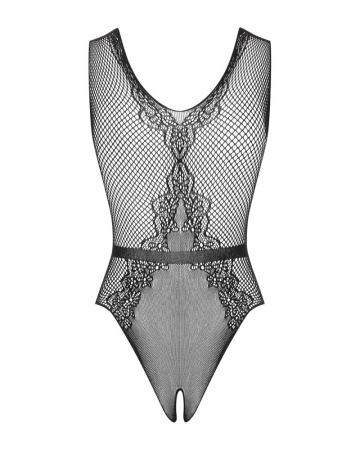 Сетчатый бодистокинг с доступом Obsessive B115 teddy S/M/L, черный || 