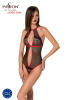 Сетчатое боди с кружевом на груди Passion SATARA BODY XXL/XXXL red