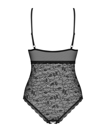 Кружевное боди с доступом 818-TED-1 teddy XS/S, черное || 