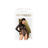 Боди Penthouse Spicy Whisper S/L Black, имитация топа с длинными рукавами, закрытое декольте || 