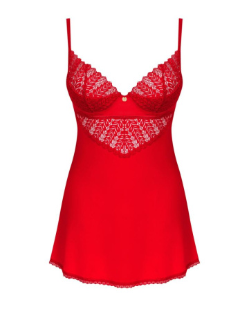 Пеньюар Obsessive Ingridia chemise & thong XL/2XL || 