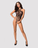 Бодистокинг с крупной и мелкой сеткой Obsessive B118 teddy S/M/L, черный, с доступом || 