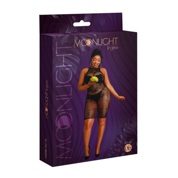 Платье-бодистокинг Moonlight Plus Model 06 XL-XXXL Black