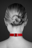 Чокер с кольцом для поводка Bijoux Pour Toi - FETISH Red, экокожа || 