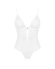 Эротическое полупрозрачное боди Obsessive Heavenlly crotchless teddy XS/S, с доступом || 