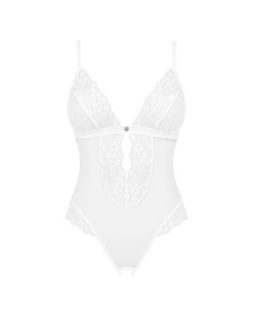 Эротическое полупрозрачное боди Obsessive Heavenlly crotchless teddy XS/S, с доступом || 