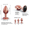 Металлическая анальная пробка с украшением в виде кристалла Dorcel - Diamond Plug Rose Gold S || 