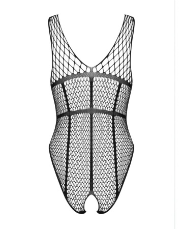 Бодистокинг из крупной сетки с доступом Obsessive B117 teddy S/M/L, черный || 