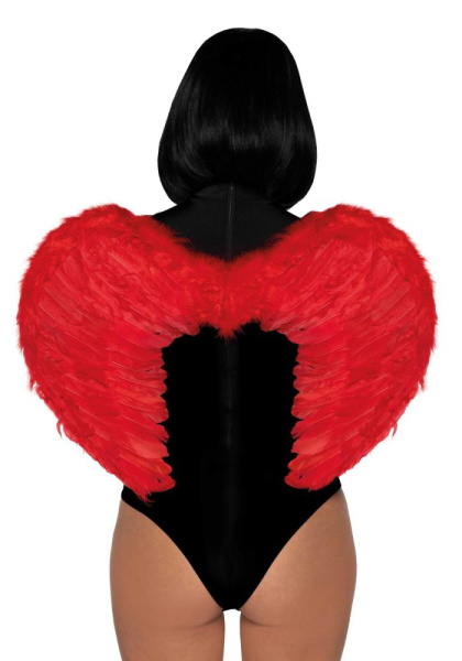 Крылья дьяволицы Leg Avenue devil wings Red, настоящие перья