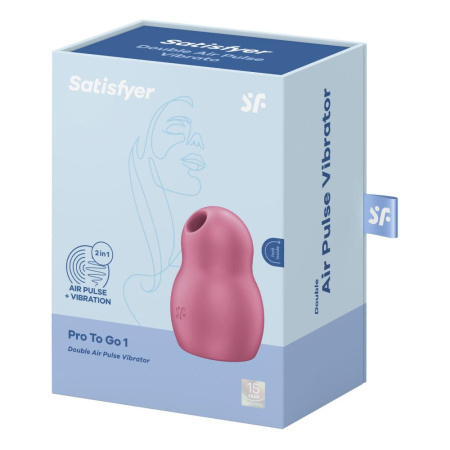 Вакуумный стимулятор с вибрацией Satisfyer Pro To Go 1 Red || 