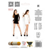 Бодистокинг Passion BS025 white, платье-сетка, спущенное плечо, длинный рукав || 