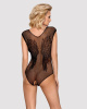 Бодистокинг из крупной сетки с кружевом Obsessive B112 teddy XL/XXL, черный, с доступом || 
