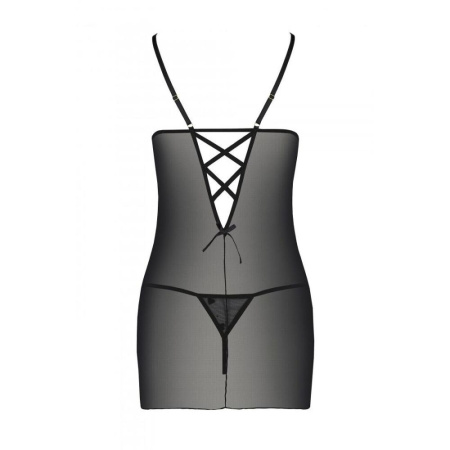 Сорочка с вырезами на груди + стринги LOVELIA CHEMISE black L/XL - Passion || 
