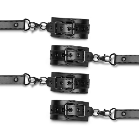 Фиксатор для рук и ног Bedroom Fantasies Hogtie & Cuffs Set 4-Way Restrant Set || 