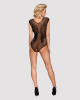 Бодистокинг из крупной сетки с кружевом Obsessive B112 teddy XL/XXL, черный, с доступом || 
