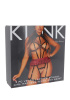 BDSM-костюм ученицы Leg Avenue Harness teddy & skirt M Black, портупея, мини-юбка, экокожа || 