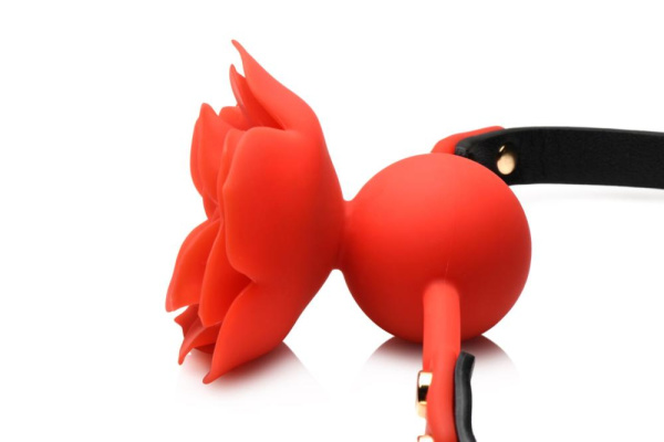 Кляп Master Series Blossom Silicone Rose Gag - Red