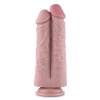 Двойной дилдо для секс-машин Hismith 8.5” Two Cocks One Hole Silicone Dildo || 