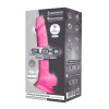 Фаллоимитатор SilexD Johnny Pink Glow in the dark, двухслойный, силикон+Silexpan, диаметр 3,5см || 