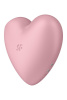 Вакуумный стимулятор-сердечко с вибрацией Satisfyer Cutie Heart Light Red || 