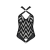 Сетчатый боди с халтером и ритмичным рисунком Hima Body black XXL/XXXL - Passion || 