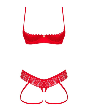 Комплект Obsessive Ingridia 2-pcs crotchless set XS/S || 