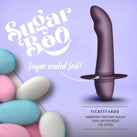 Массажер простаты SugarBoo Tickety Boo, 10 уровней интенсивности, унисекс, подходит для точки G || 